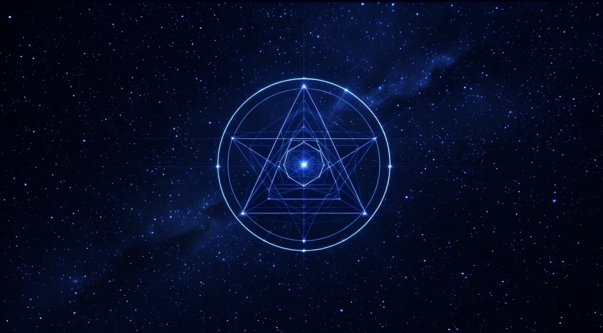 The Star of David — two interlocking equilateral triangles forming a hexagram
